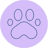 Icono de una huella que representa «Apoyando a nuestras mascotas».